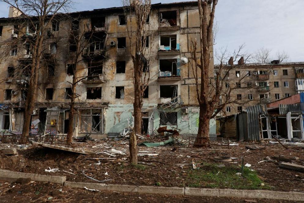 Gli edifici distrutti ad Avdiivka nella regione di Donetsk - Reuters