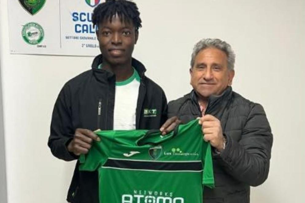 Yacouba Traorè, fuggito a 15 anni dalla guerra in Mali e approdato a Lampedusa, che ha esordito in Eccellenza con la Partinicaudace - Partinicaudace