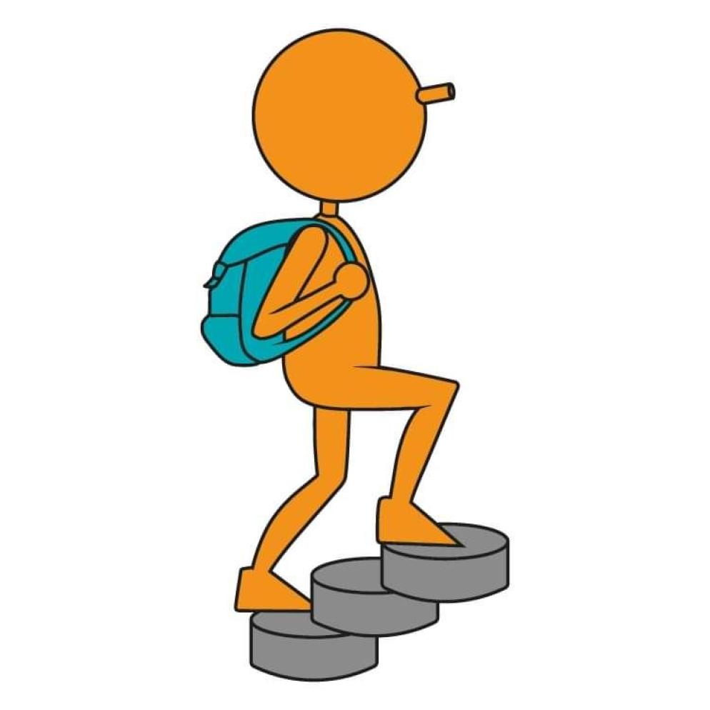 Il logo della Fondazione Chops: bimbi con una vita in salita e uno zaino pesante - Famiglia Zampella