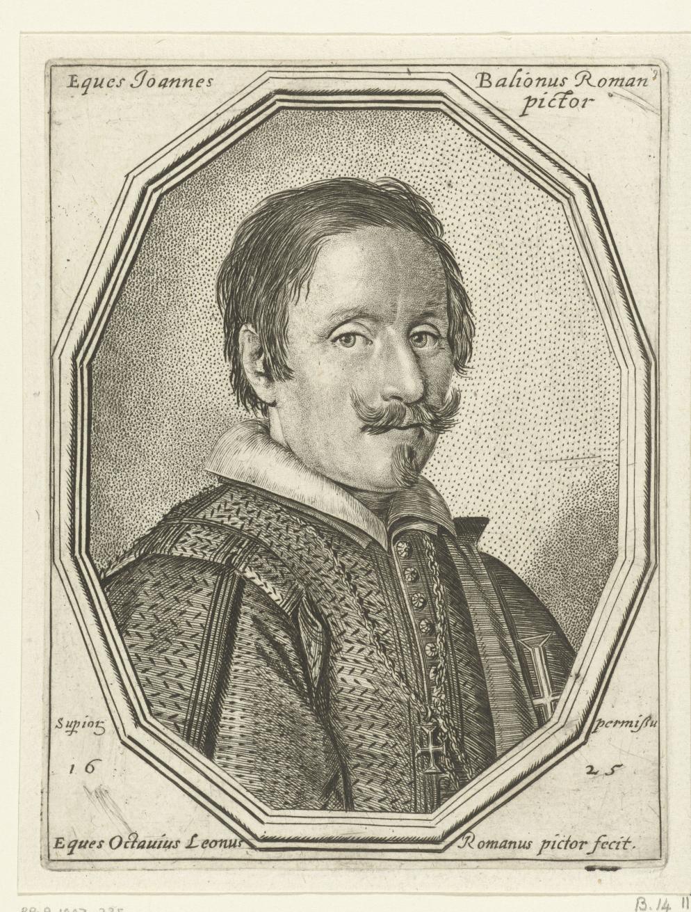 Ottavio Leoni, un ritratto a incisione di "Giovanni Baglione"