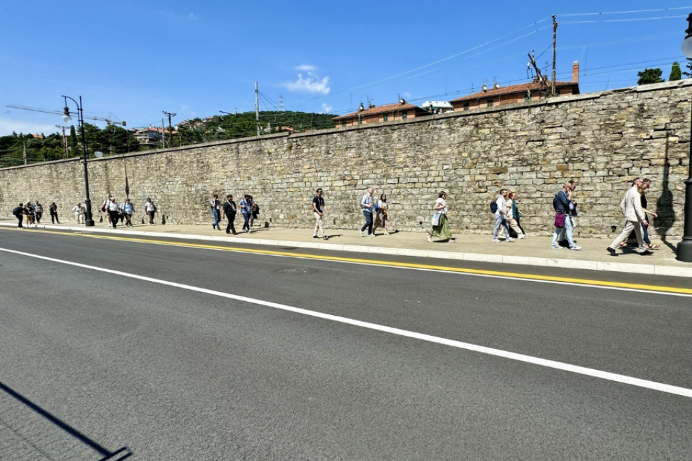 Un altro momento del percorso tra il Convention centre di Trieste fino al centro della città - EoF