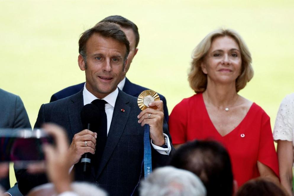 Macron saluto la delegazione olimpica - ANSA
