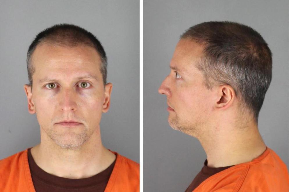 La foto segnaletica dell'ex agente della polizia di Minneapolis, Derek Chauvin - Ansa