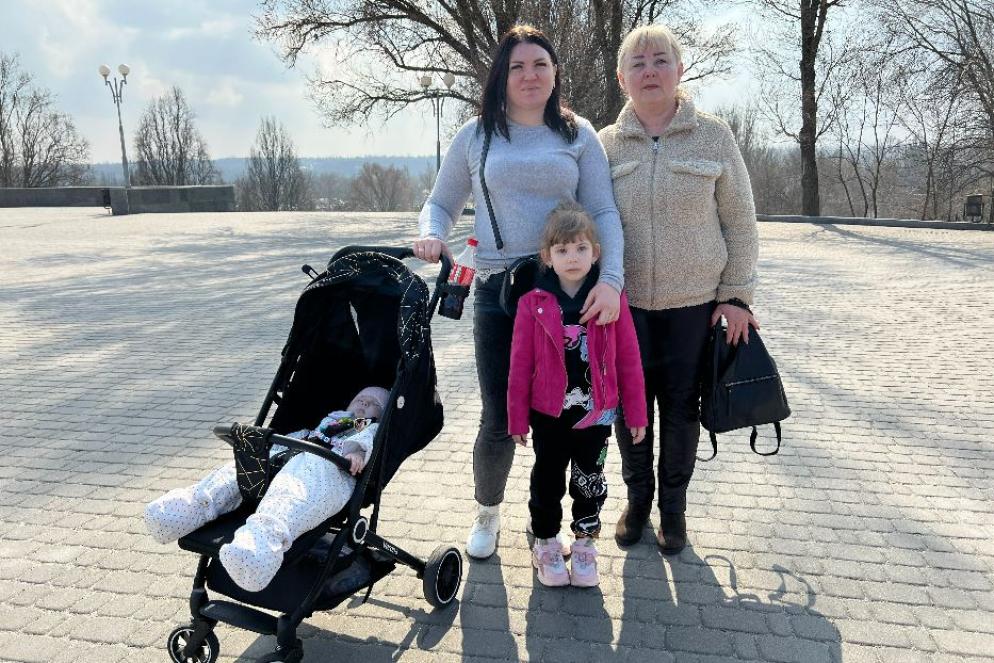 Liliya Lounova, sfollata dai territori occupati con la figlia e le due nipotine - Gambassi