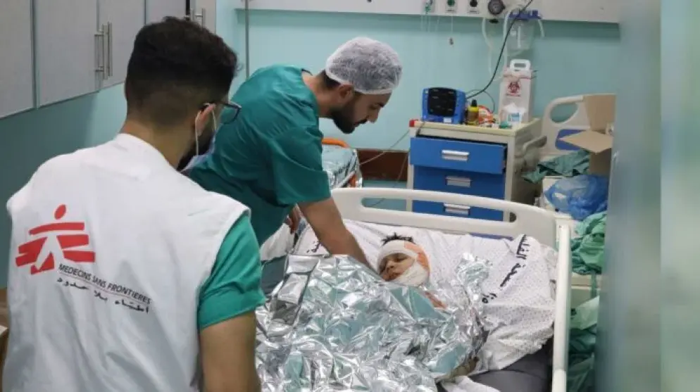 Personale di Msf in un ospedale di Gaza - Msf