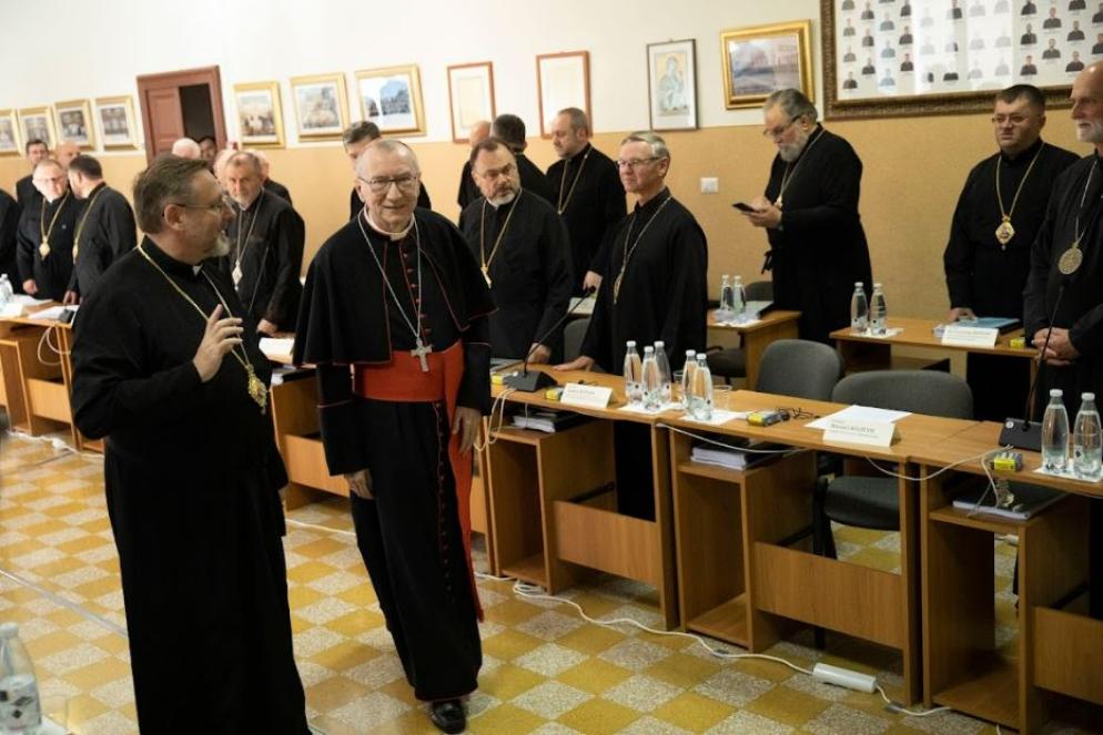 Il cardinale segretario di Stato vaticano, Pietro Parolin, al Sinodo della Chiesa greco-cattolica ucraina - ugcc.ua