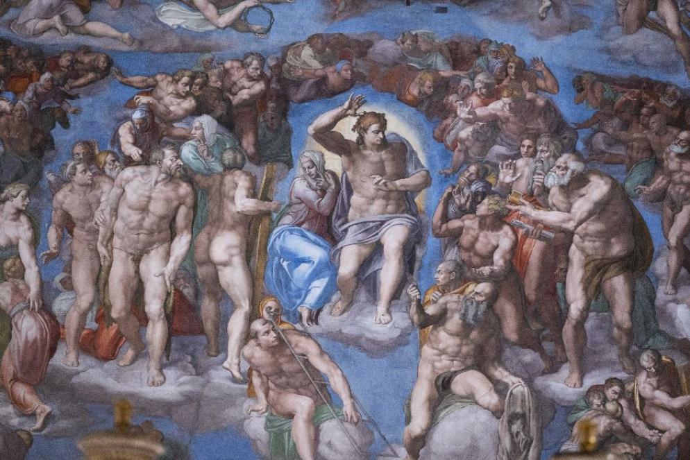 Cappella Sistina, particolare del Giudizio universale - Agenzia Romano Siciliani