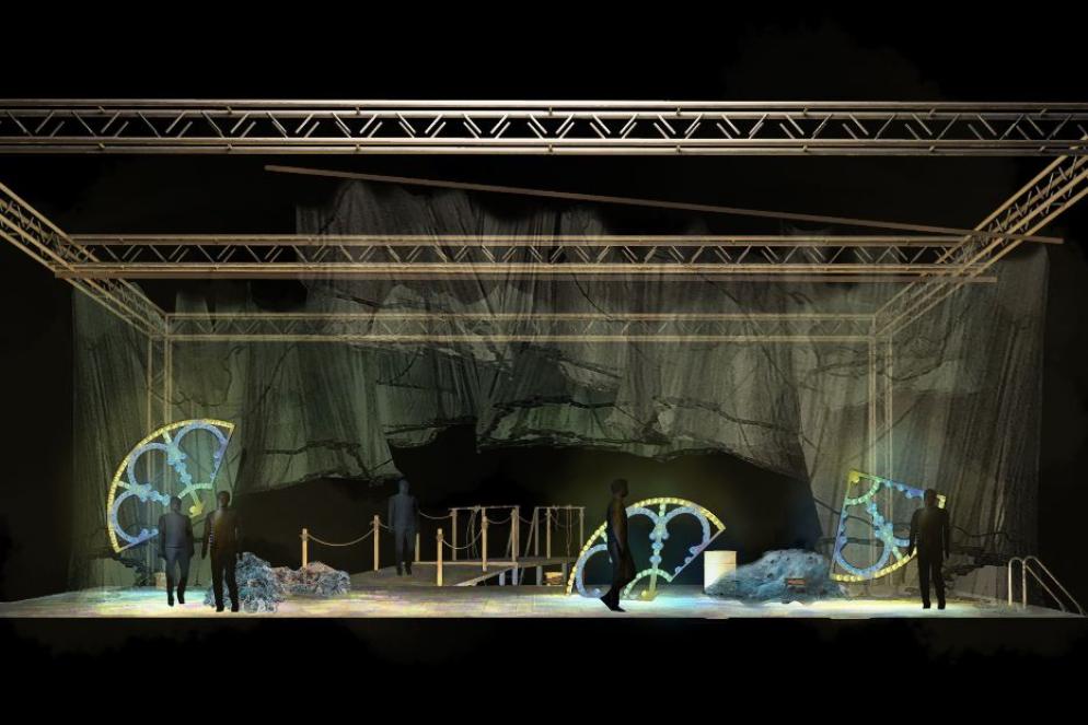 Uno dei bozzetti di scena dell'opera "Silvano" che va in scena al Festival Mascagni di Livorno - Festival Mascagni