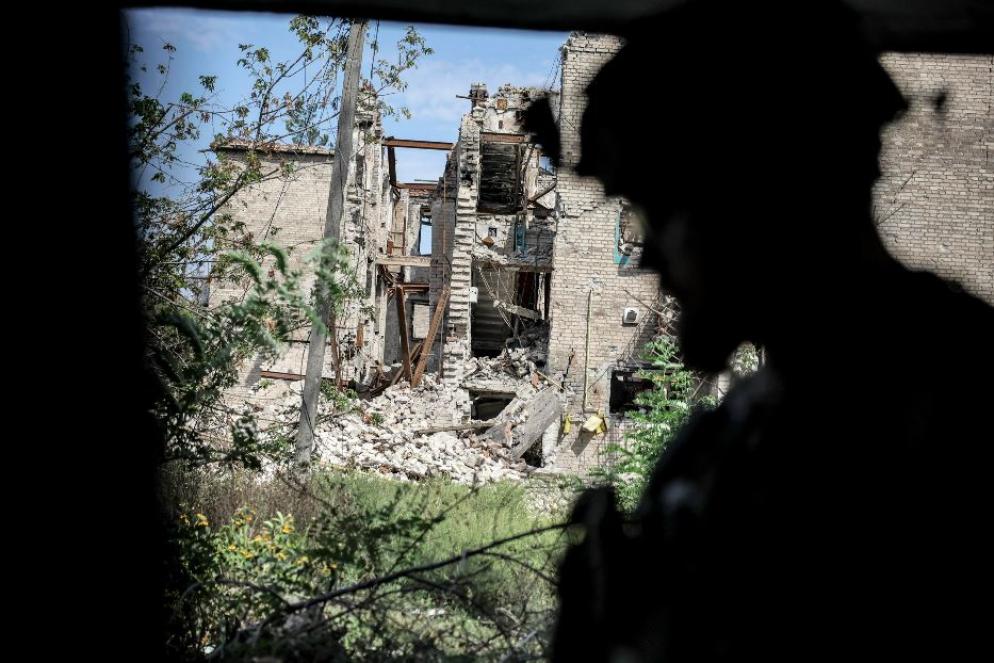 La cittadina di Chasiv Yar, nella regione di Donetsk, rasa al suolo dall'esercito russo - Ansa