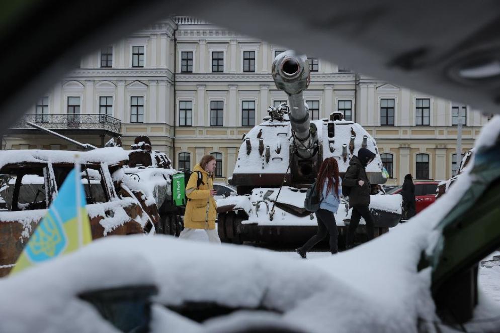 La prima neve a Kiev - Ansa