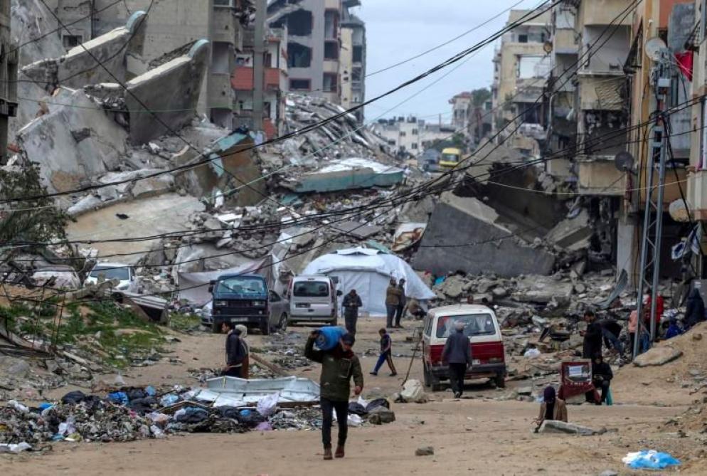 Il centro di Gaza completamente distrutto - Ansa