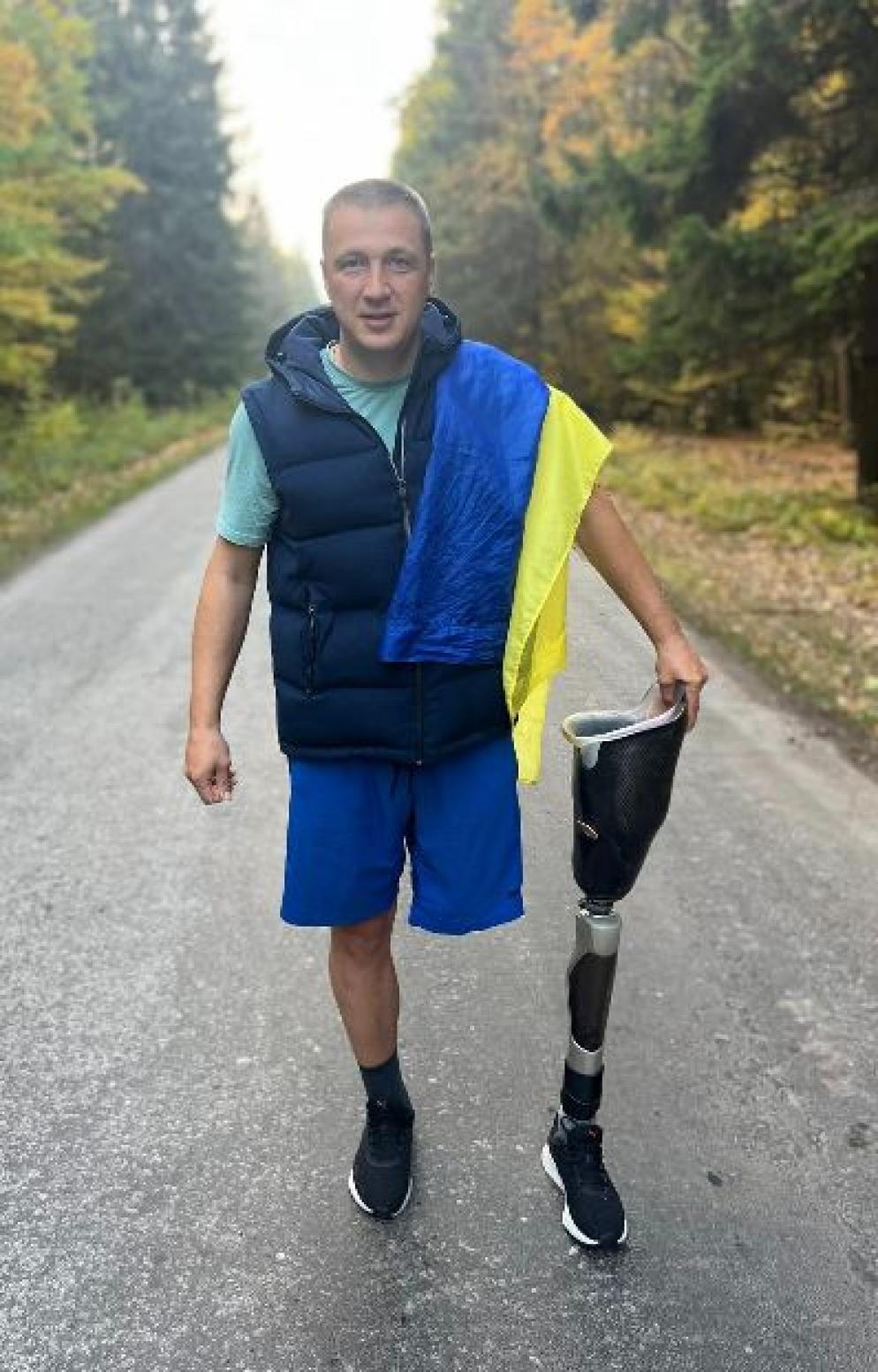 Oleksandr Shvetsov, veterano di guerra, che a Lourdes è "rinato" dopo l'amputazione della gamba - Shvetsov
