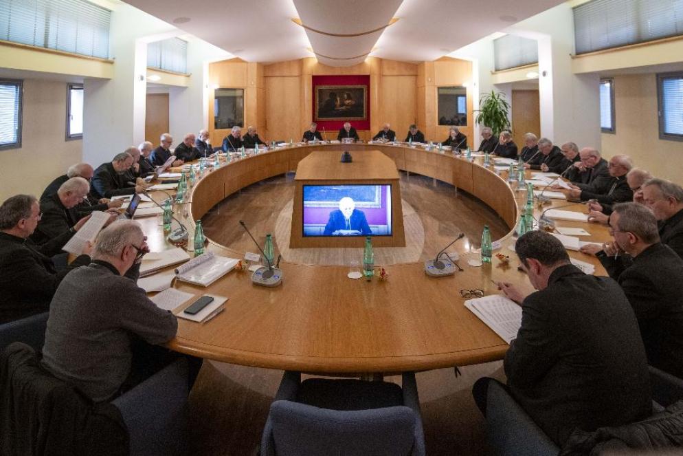 Il cardinale Matteo Zuppi, presidente della Cei, apre i lavori del Consiglio permanente della Cei - Agenzia Romano Siciliani