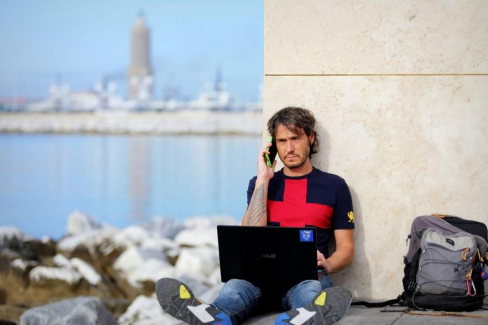 Il nomade digitale Davide Fiz in uno degli itinerari percorsi in questi anni - D.Fiz
