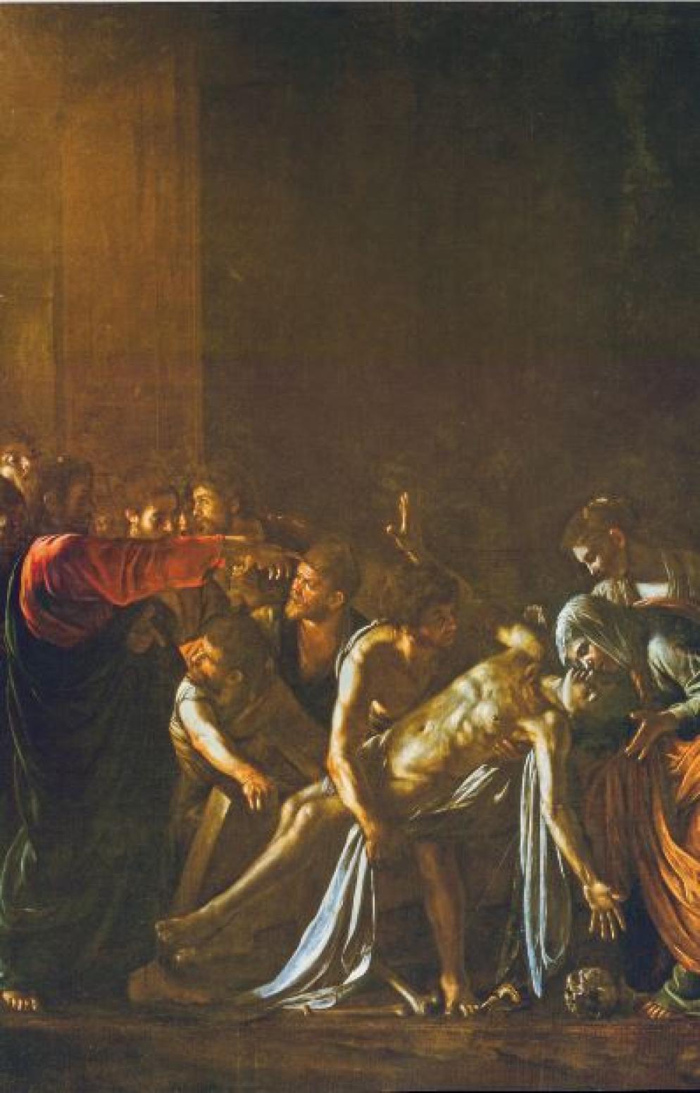 Caravaggio, "Resurrezione di Lazzaro", 1609. Messina, Museo Regionale - WikiCommons