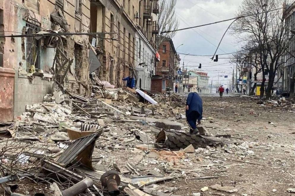 Un quartiere bombardato a Mariupol - Ansa / Forze armate ucraine