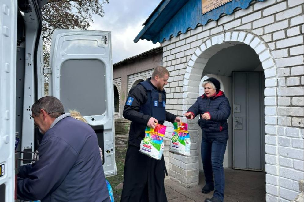 La consegna degli aiuti umanitari da parte della Caritas Ucraina della Chiesa greco-cattolica di Kharkiv - Gambassi