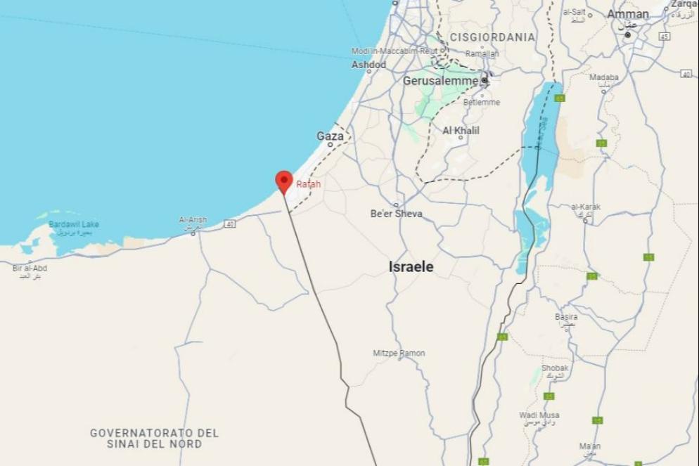 Il sud della Striscia di Gaza - da Google maps