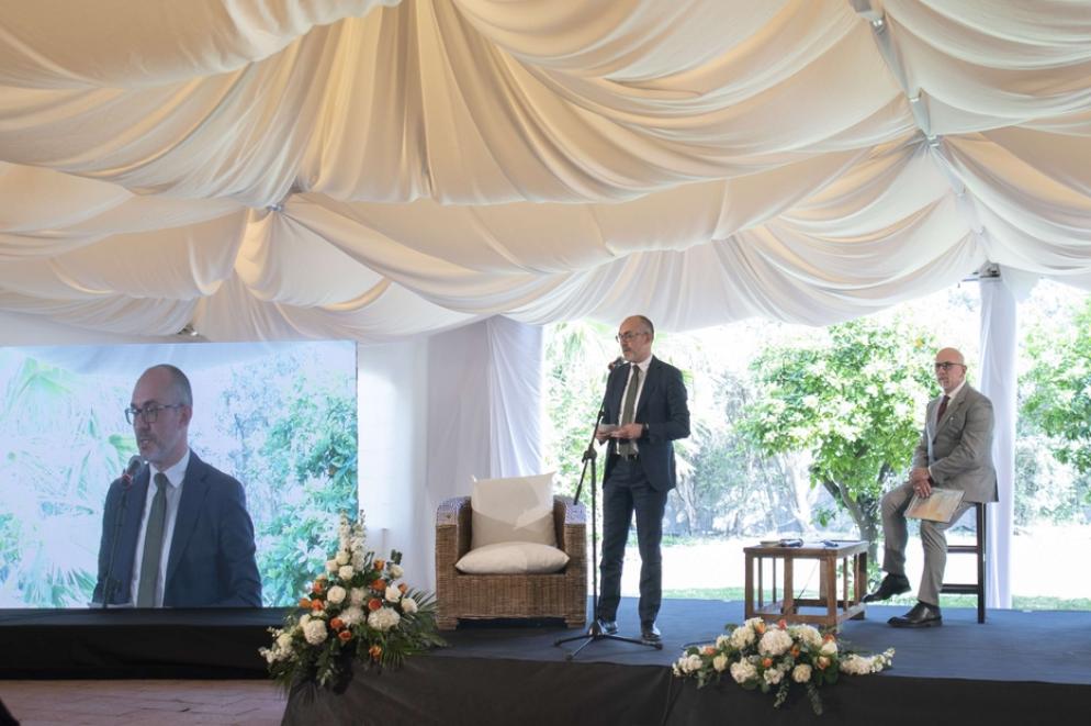 Il sindaco di Cagliari Paolo Truzzu porta il suo saluto al Convegno - Foto Carla Picciau