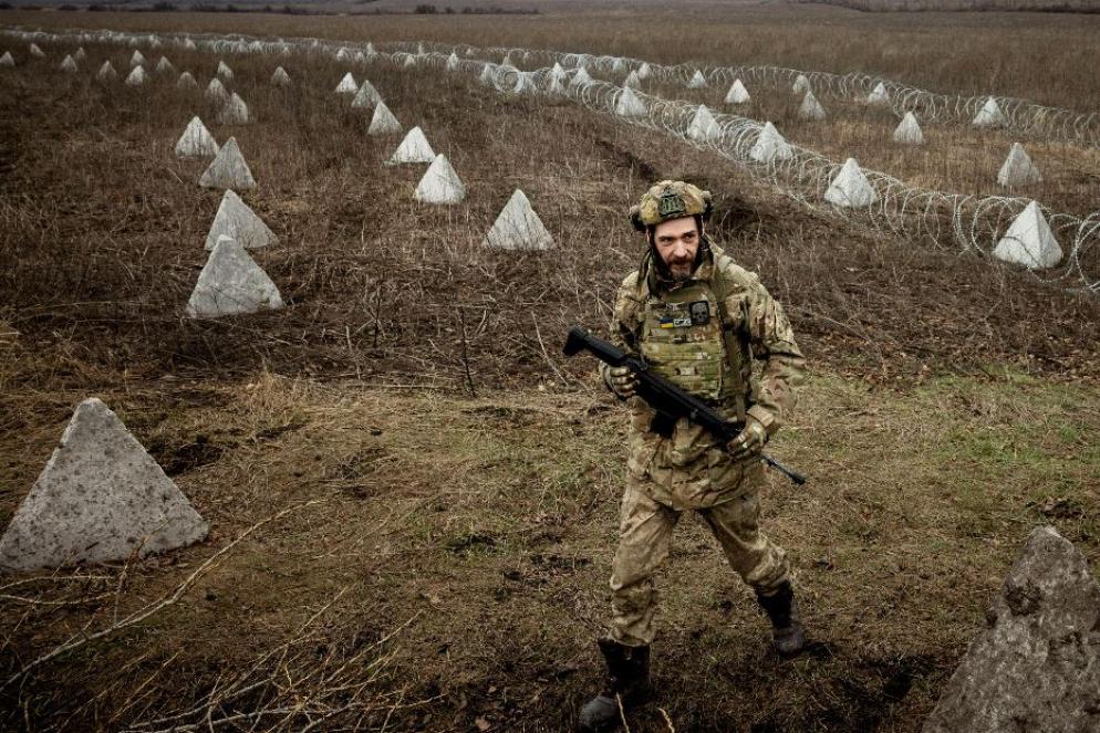 Le trincee ucraine e i campi minati intorno a Kupiansk nella regione di Kharkiv - Reuters