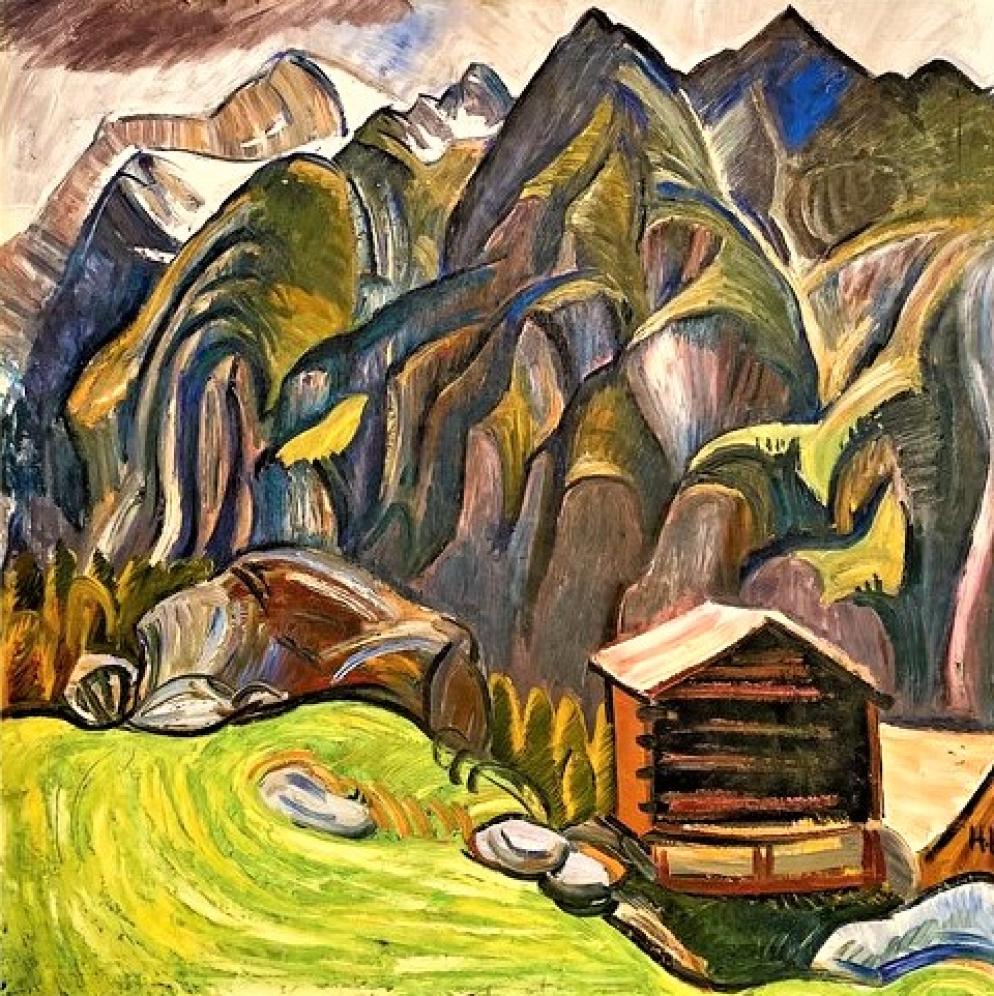 Herman Huber, “Paesaggio del Vallese” (1912) - .