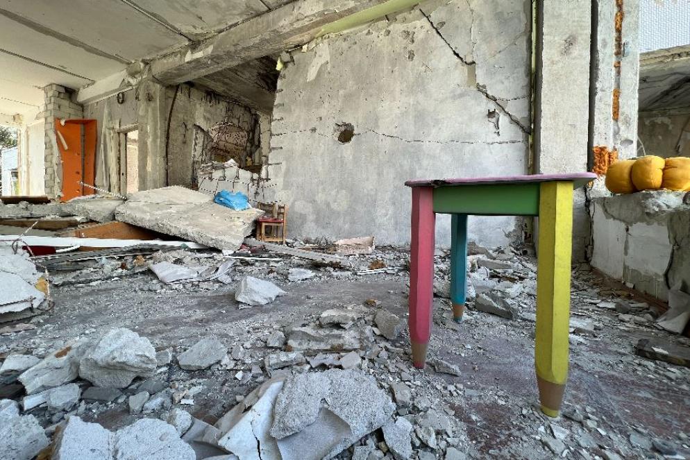 Un asilo bombardato a Kharkiv - Gambassi