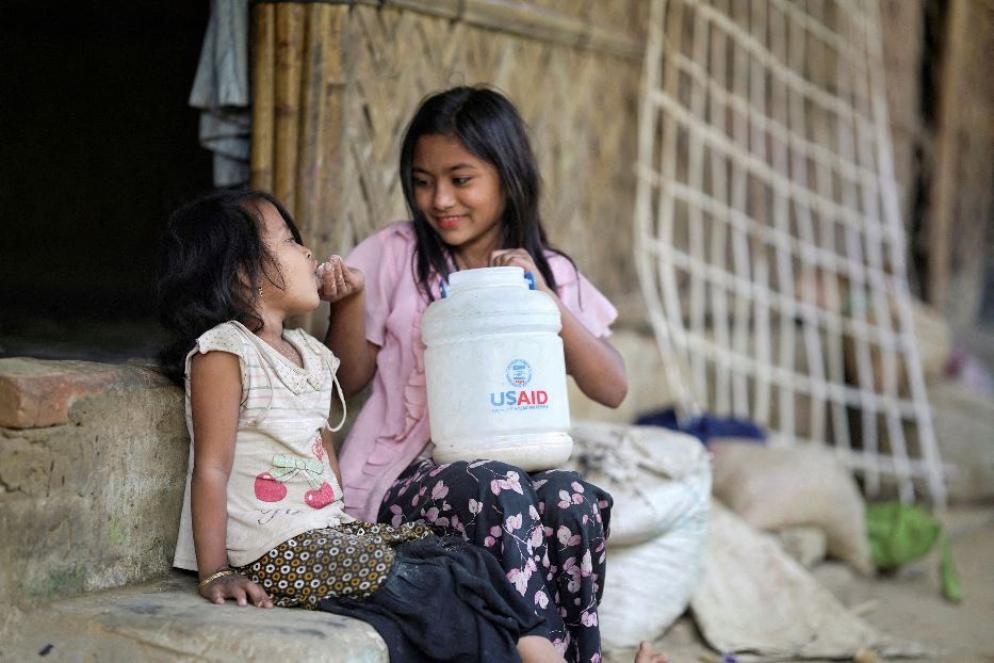 Aiuti dell'Usaid, in un campo profughi del Bangladesh - Reuters