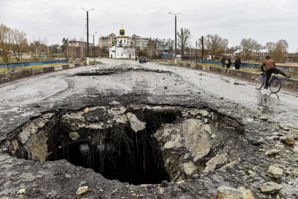 Makariv, nella regione di Kiev - Ansa