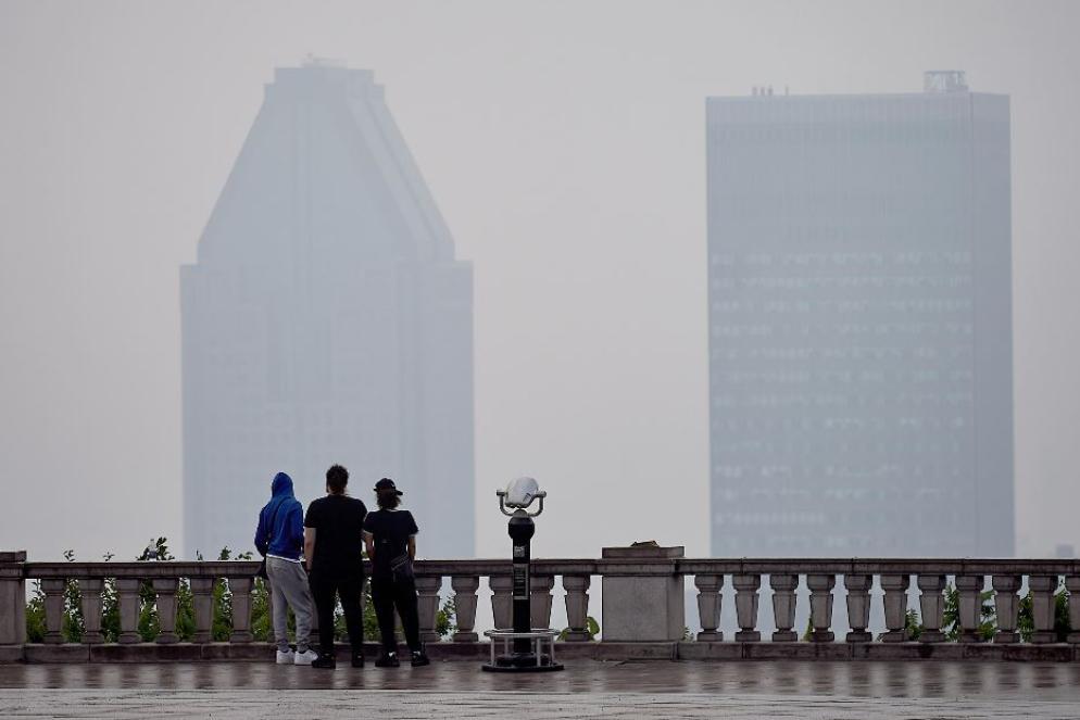 Montreal "offuscata" dal fumo degli incendi nei boschi canadesi - Ansa