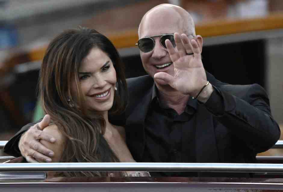 Lauren Sanchez Bezos and Jeff Bezos in Venice, Italy, 28 June 2025,. ANSA/DANIEL DAL ZENNARO&nbsp;<br />