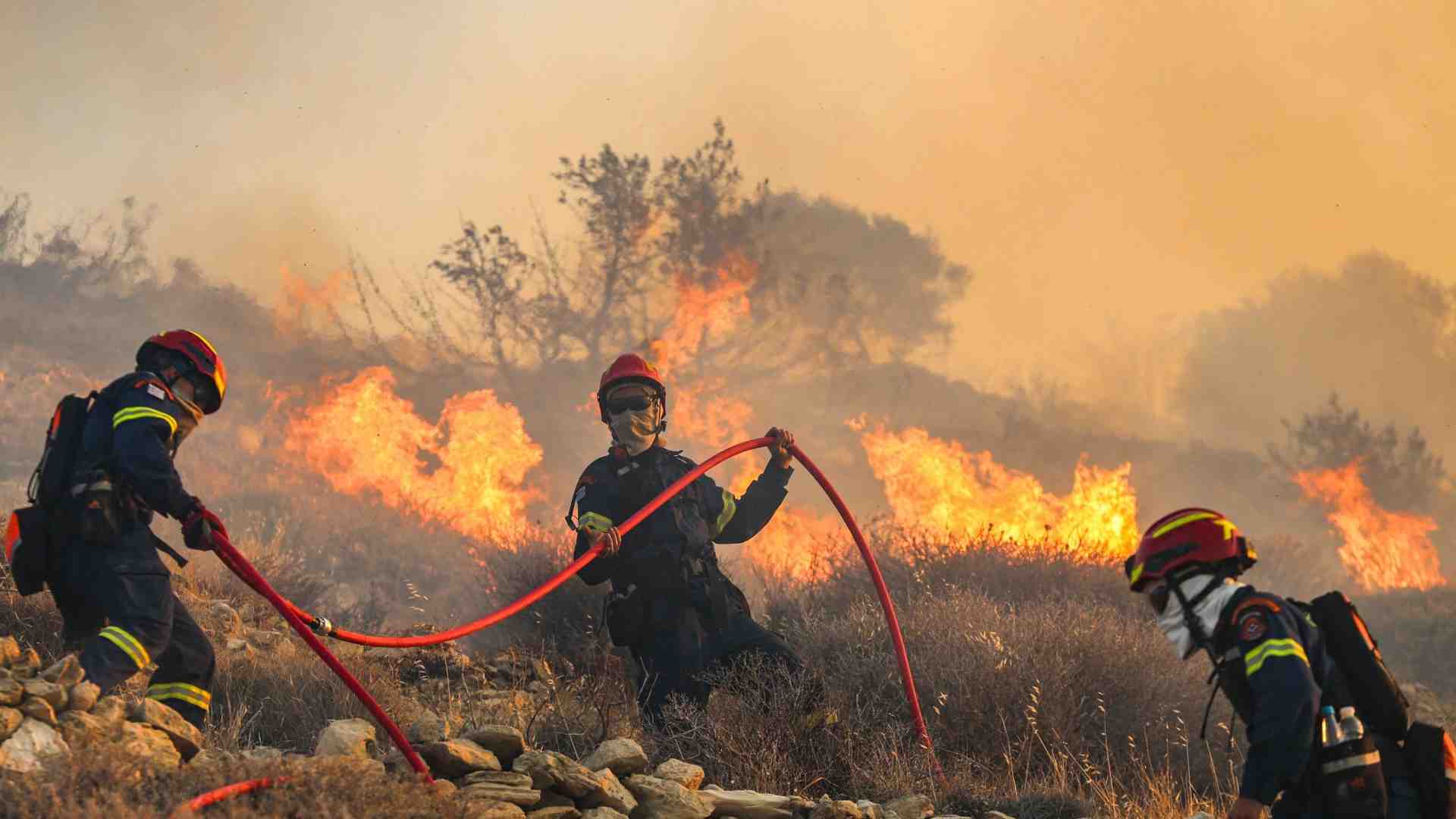 Immagine di Incendi a Creta, turisti in fuga. E in Italia brucia l'asfalto