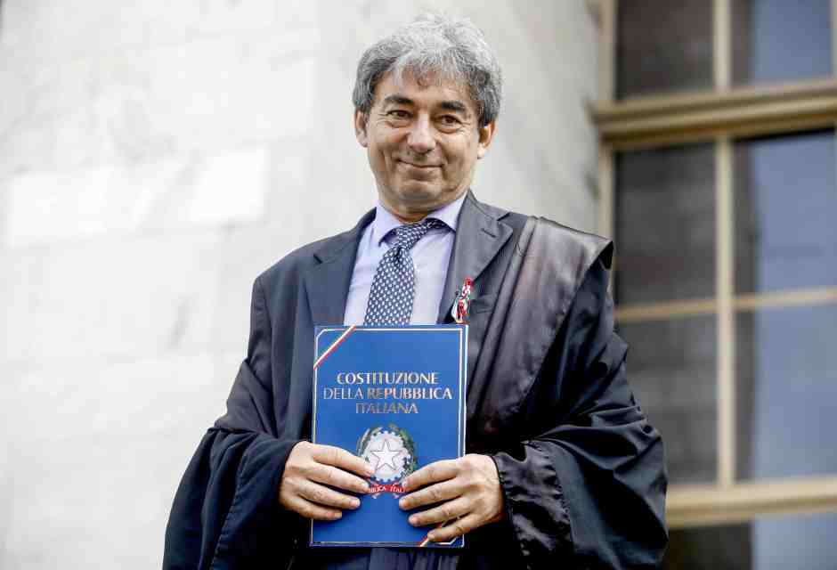 Cesare Parodi, presidente dell'Anm, alla protesta contro la riforma Nordio (Ansa)
