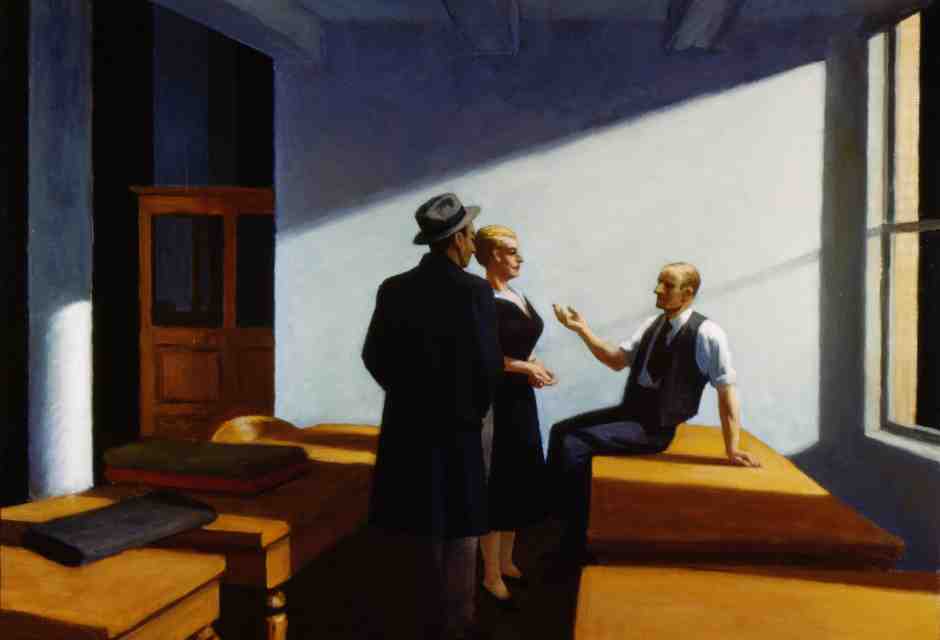 Conference at night (Convegno serale) di Edward Hopper 1949 (foto Getty)