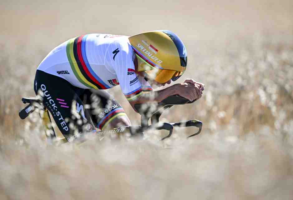Remco Evenepoel durante la 5a tappa del Tour de France 2025 (foto A.S.O.)