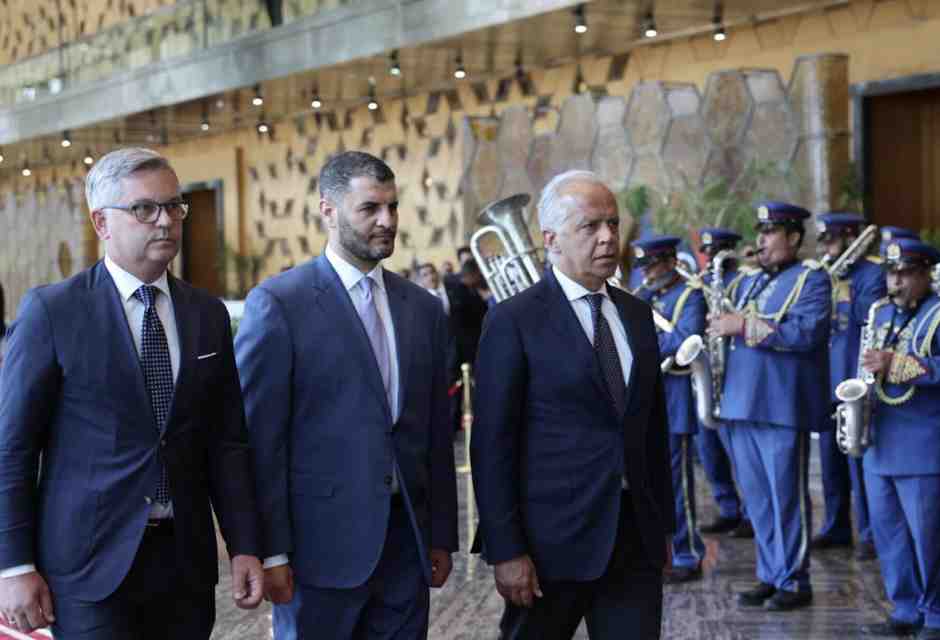 &nbsp;Magnus Brunner, Emad Trabelsi e Matteo Piantedosi marted&igrave; a Tripoli (foto: ministero dell'Interno libico)