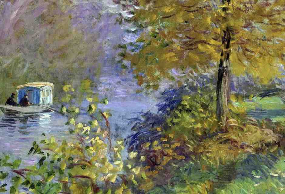 Monet, "Le Bateau-atelier" (1876)