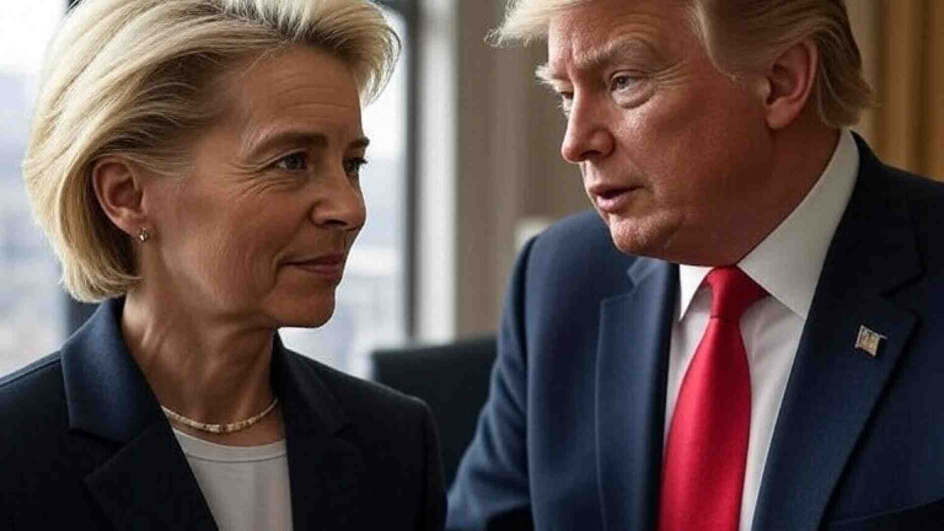 Immagine di Trump e von der Leyen annunciano l’accordo sui dazi, ma i numeri reali smentiscono l’euforia