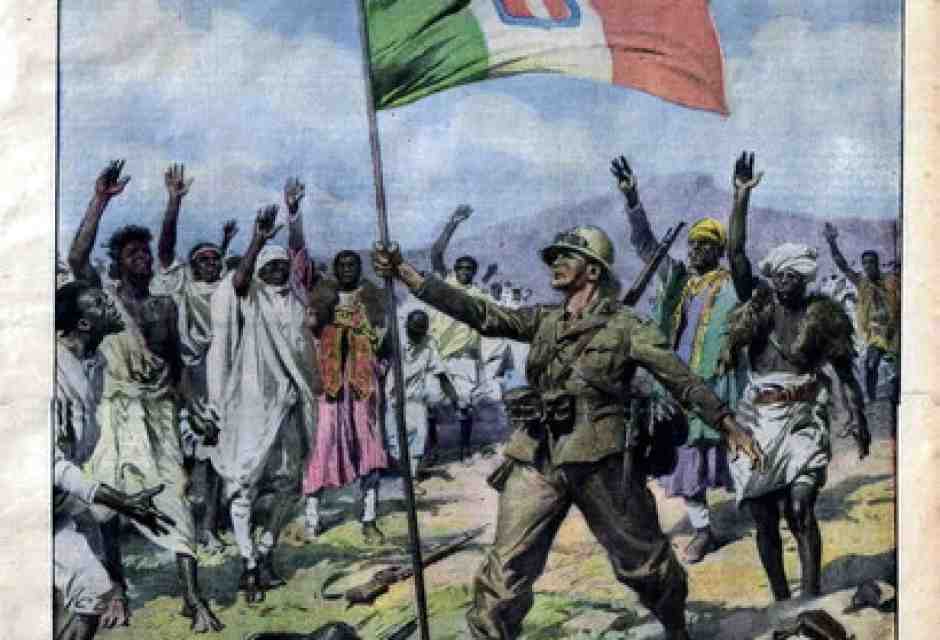 La copertina della Domenica del Corriere del 27 dicembre 1936 che celebra la vittoria nella guerra d&rsquo;Etiopia&nbsp;<br />