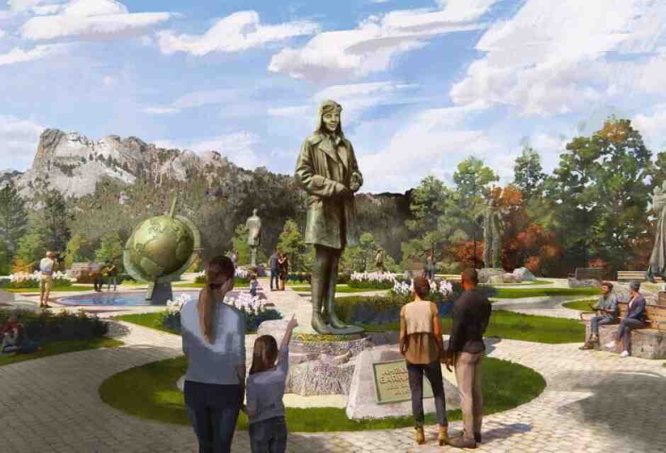 Un concept design di Storyland Studios per un Giardino nazionale degli eroi americani (foto dell&rsquo;Ufficio del governatore del Sud Dakota)