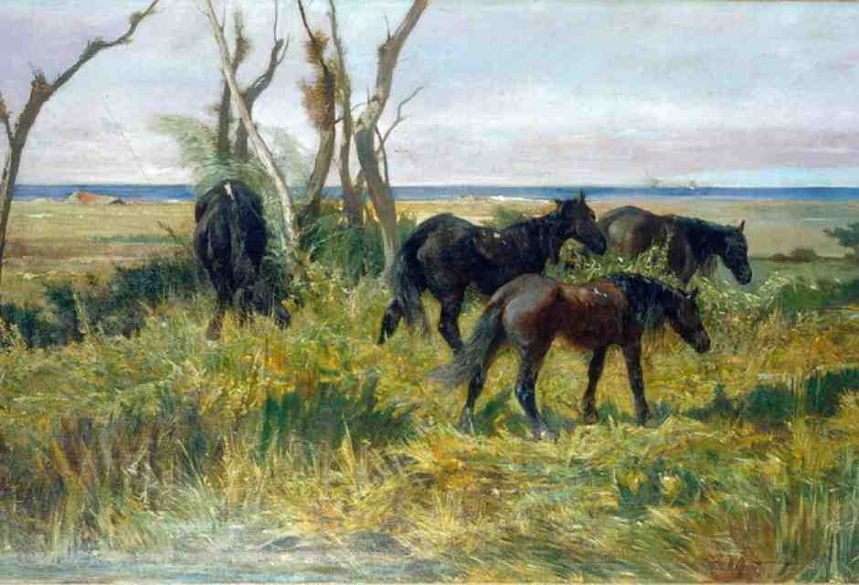 Giovanni Fattori, "Cavalli al pascolo", 1872