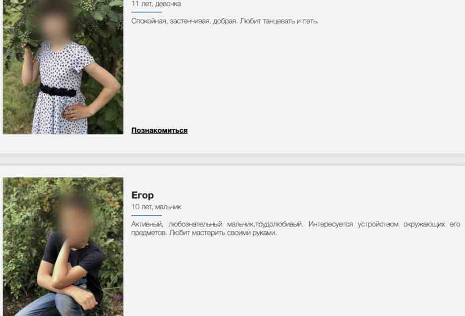 La Russia mostra i suoi rapimenti su un catalogo per adottare bambini ucraini