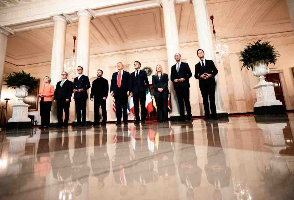 I leader europei alla Casa Bianca per il Vertice con Trump e Zelensky (LaPresse)<br />