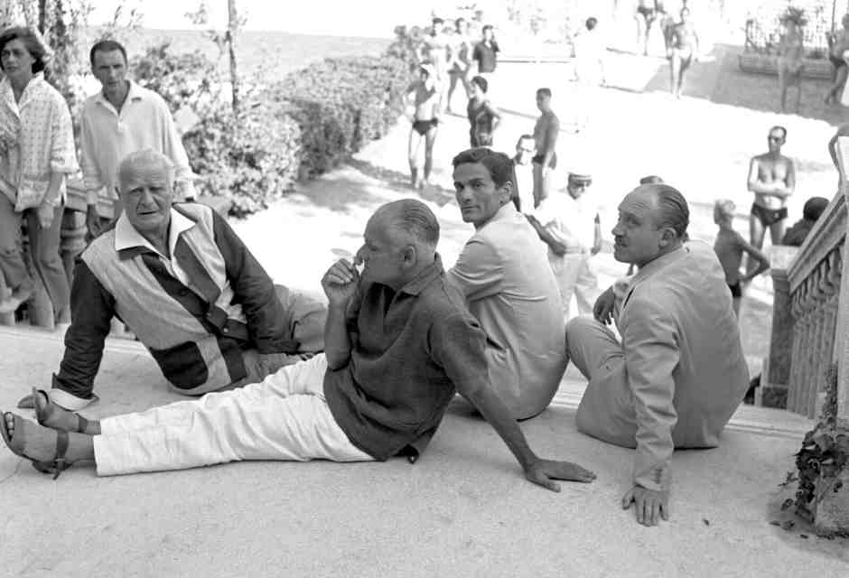 Leonida Repaci, Moravia e Pasolini nel &rsquo;68 (foto Getty)&nbsp;<br />