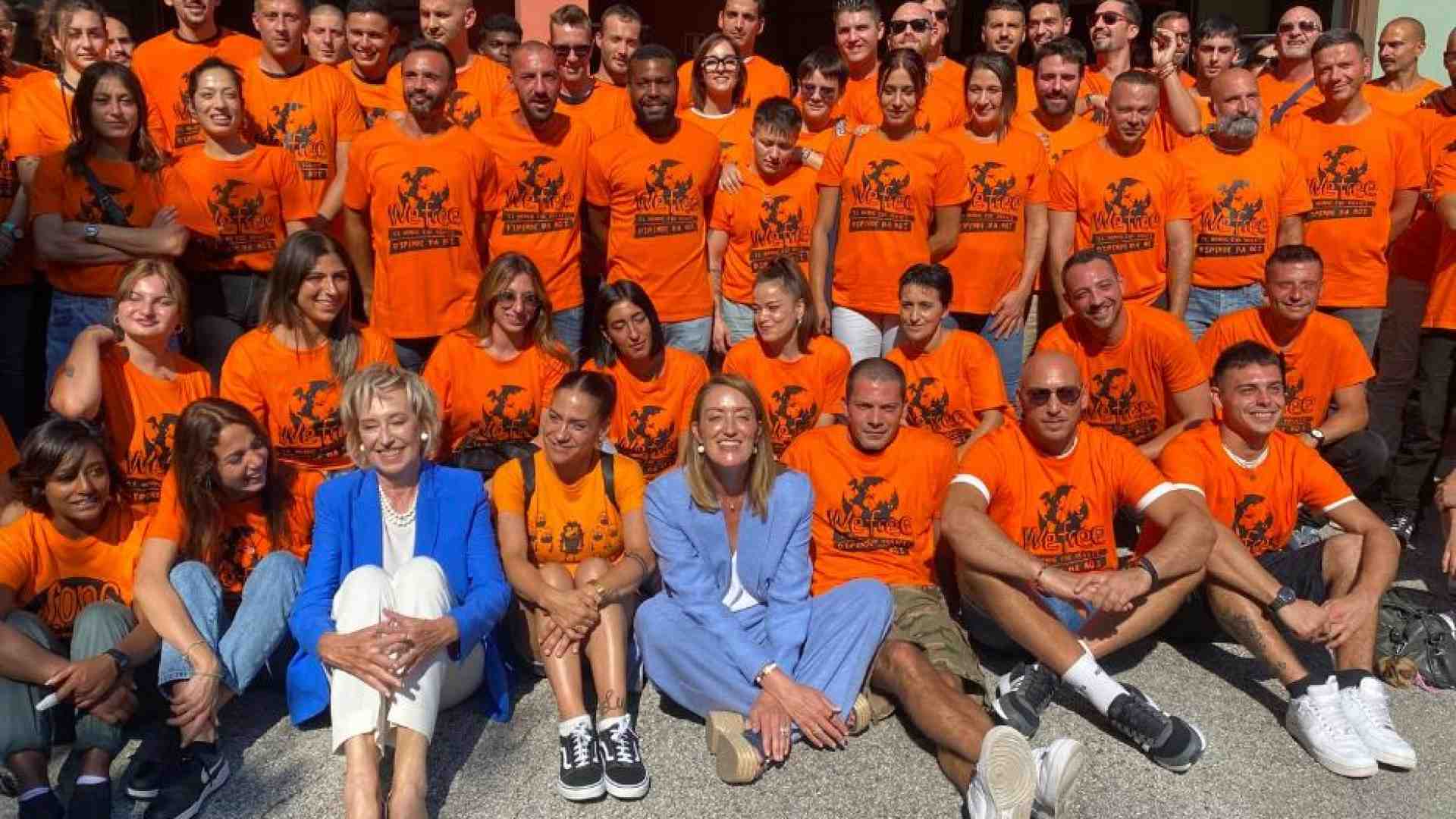 Immagine di Metsola a San Patrignano: «Qui c'è un modello di welfare per l'Europa»