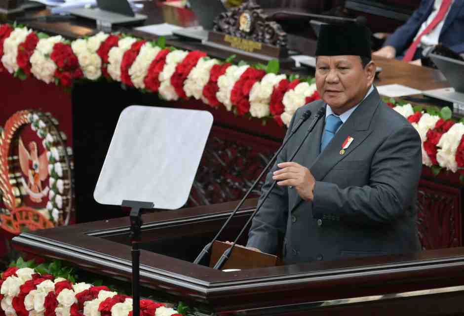 Il presidente indonesiano Prabowo Subianto (foto ANSA)