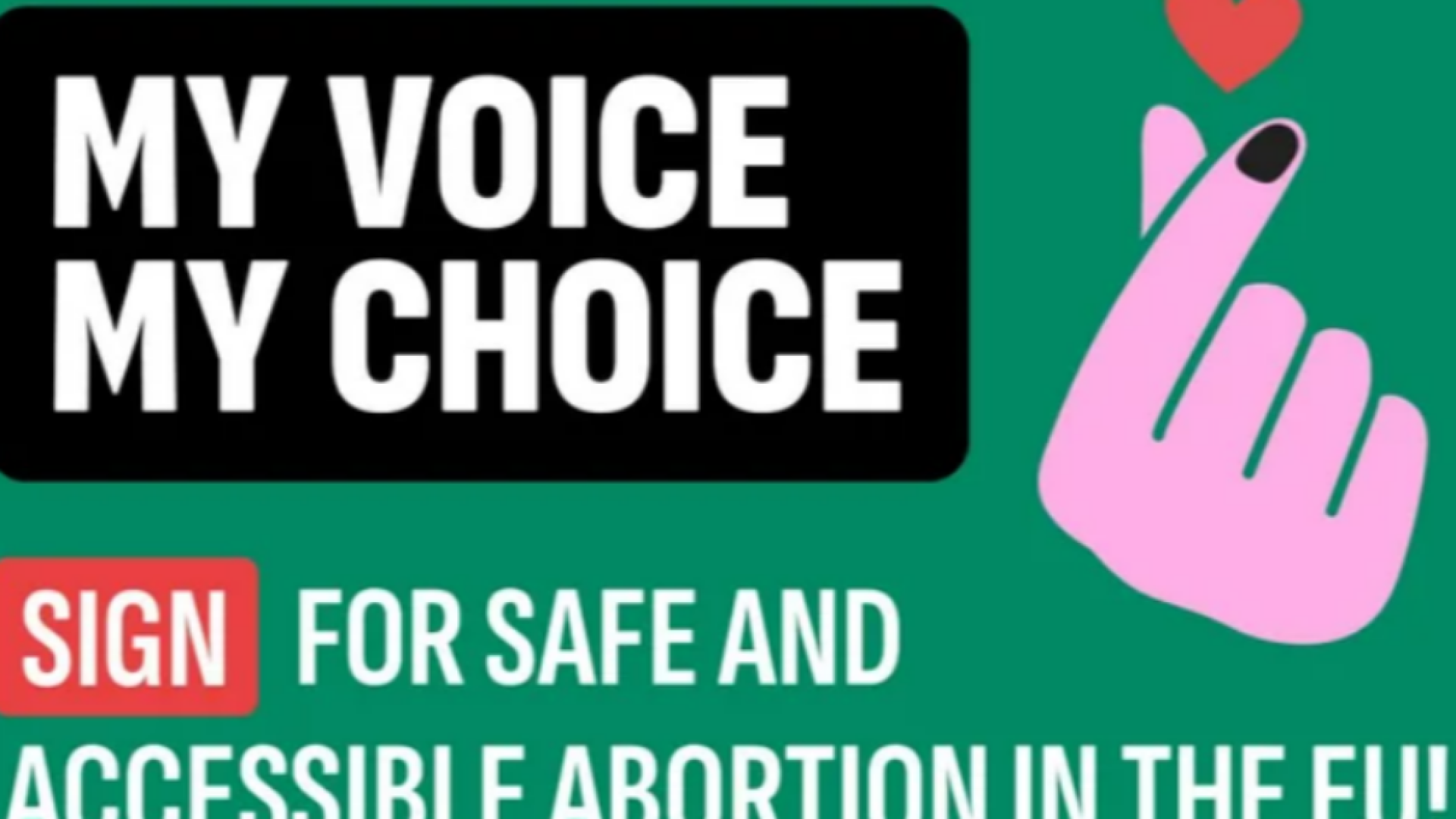 Immagine di “My voice, my choice”: meno firme di “Uno di noi”, ma Bruxelles apre la porta