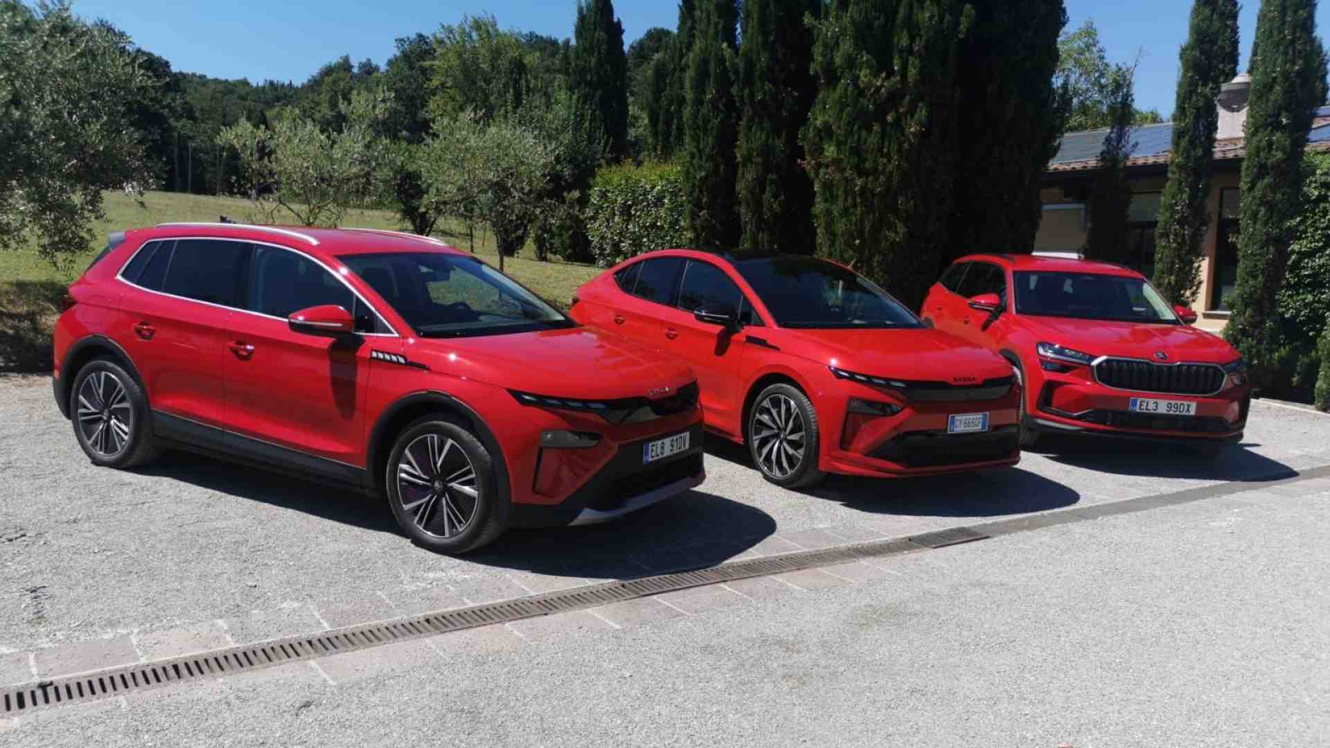 Immagine di Enyaq, Elroq e Kodiaq iV: la strada di Skoda è sempre più elettrificata