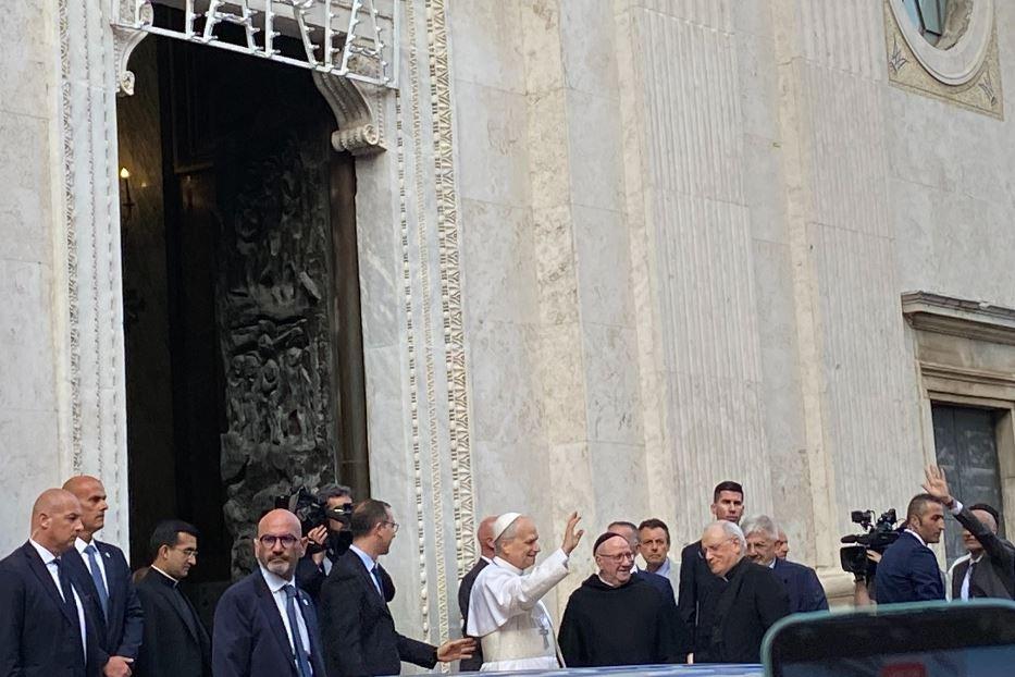 Papa Leone XIV a Genazzano