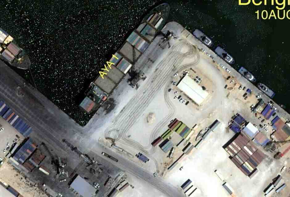 La foto satellitare dell&rsquo;Aya 1 a Bengasi il 10 agosto