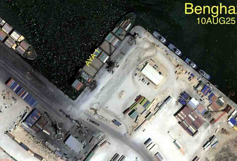 La foto satellitare dell’Aya 1 a Bengasi il 10 agosto <br />